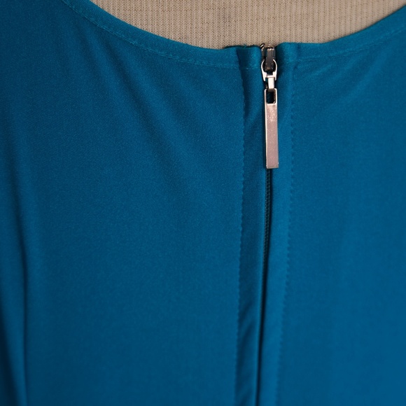 Vintage Handmade Turquoise Blue Ruffle & Tiered Maxi Dancing Dress Woman's M/L - Picture 12 of 16